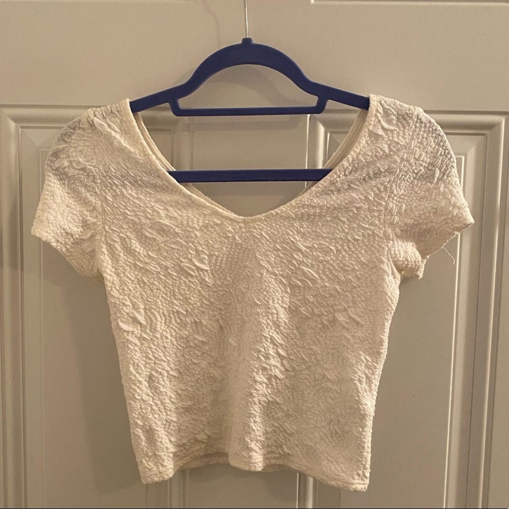 White crop top